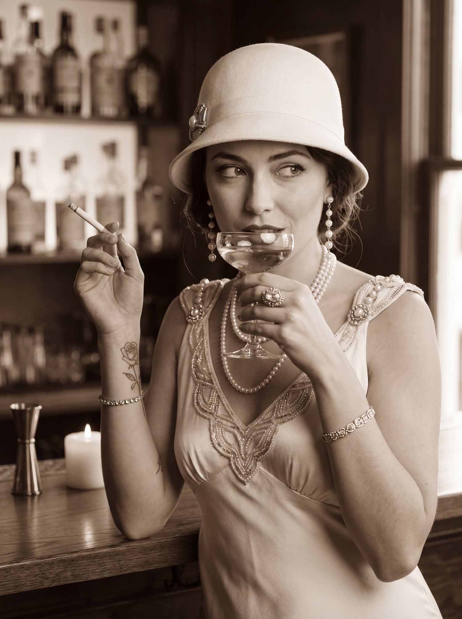 Barbary Belle TV Spot — Belle Cora behind the bar at 653 Commercial